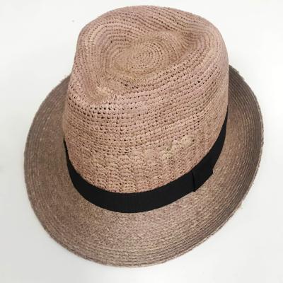 China Excellent Character Raffia Straw Summer Fashion Flexible Hat Felted Hat 100% Natural for sale