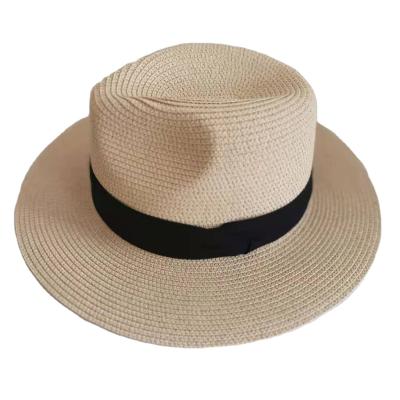 China Picture Panama Paper Braid Hat Paper Straw Band Felted Hat Striped Hat for sale