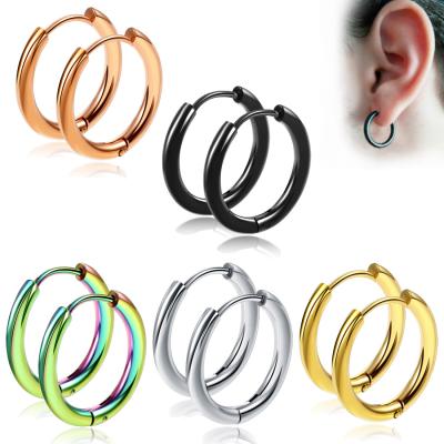 China NUORO 2021 NEW FASHIONABLE Multiple Dangle Small Cartilage Circle Hoop Earrings For Women Men Jewelry Round Endless Helix Tragus Ear Clip for sale