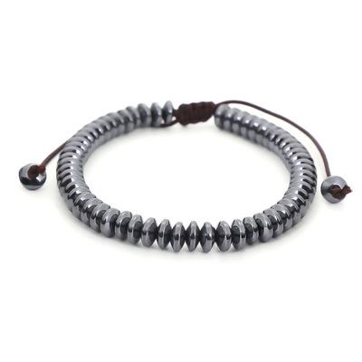 China New Hematite Punk Handmade Men's Magnetic Power Bracelets For Women Weave Fine Energy Bracelet Jewelry for sale