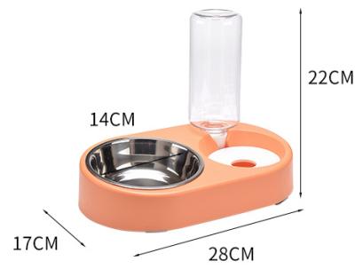 China Cat Bowl Dog Bowl stocked with automatic drinking bottles and double pet water feeder bowl for sale