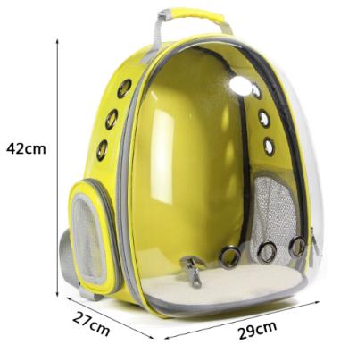 China 2021 New Portable Pet Backpack Stocked Transparent Cat Carrier Backpack for sale