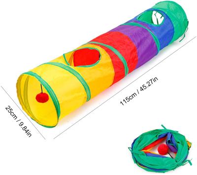 China Hot Sale New Style Collapsible Cat Tunnel Running Pet Stocked Cat Toy For Indoor for sale