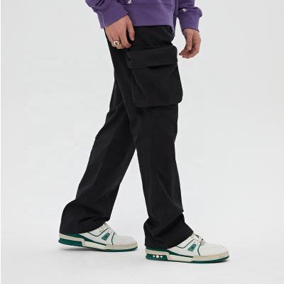 China Trend Men's Straight Anti-Wrinkle FMG Multi Pocket Loose Pants High Street Cargo Pants for sale