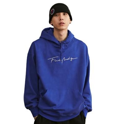 China Anti-wrinkle FMG knitted loose 100% cotton sweatshirt pearl rhinestone men sports hoodies for sale