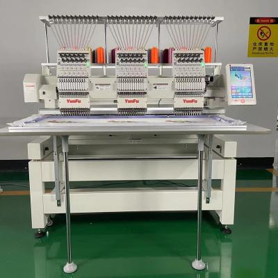 China Garment Shops High Quality Automated 3 Head 12-15 Needles Hat Embroidery Machines With Factory Price for sale