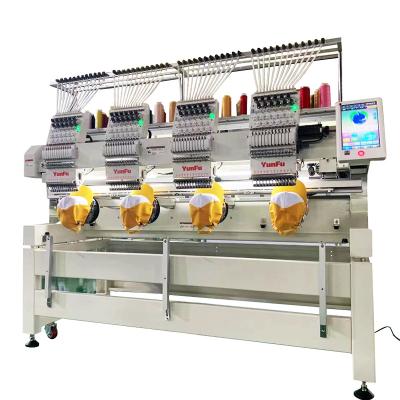 China 4 head flat industrial embroidery machine hat/shirt/embroidery 8 in 1 magnetic embroidery hoop sewing machine for hat T-shirt for sale