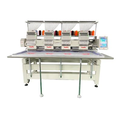 China Hat / Shirt / Flatbed 12 Color /15 Needles 4 Heads Hat T-shirt Apparel Embroidery Machine Flatbed Embroidery Machine Computerized for sale