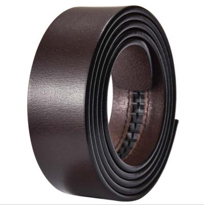 China Genuine Belt Men's Belt Fasten No Buckle Casual Belt For Men Genuine Grain Leather Formal Belt for sale