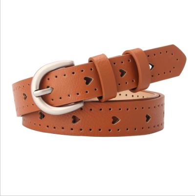 China Custom High Quality Standard Cavity Women's Fashion.Casual Fashion Leather Material Belt for sale