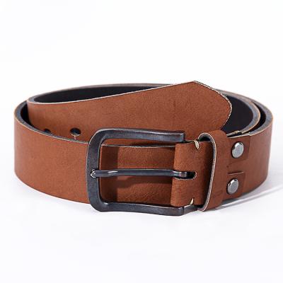 China Classic Casual Belts Wholesale Genuine Cowhide Casual Men's Retro Belt Luxury Men's Alloy Buckle Belt for sale