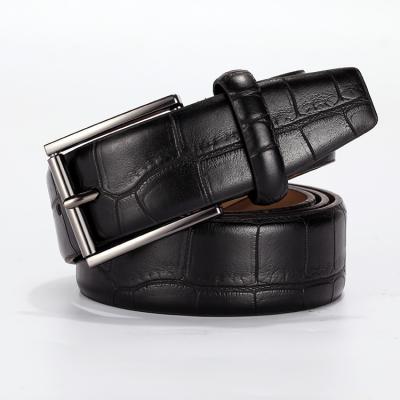 China Fashion.Casual Classic Crocodile Pin Buckle Alloy Leather Belt For Men for sale