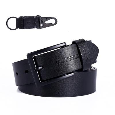 China Adjustable-Uses Slip Buckle Man Cowhide Leather Men's Belt Retro Vintage Belt Alloy Top Genuine Leather Pin Buckle for sale