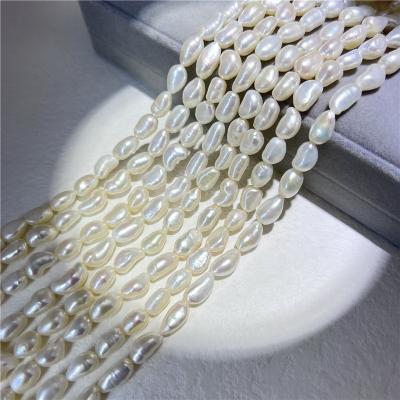 China 6-8mm CLASSIC Crescent Moon Baroque Pearl Necklace Strands 5A Natural Irregular Freshwater Chinese Keshi Jewelry For DIY DN020 for sale