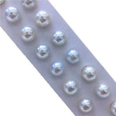 China E016 10-11mm Mabe Pearl CLASSIC Stud Earrings Natural Blue Jewelry for sale