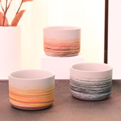 China Europe Style Supplies Unique Colorful Candle Container Frosted Candle Jars For Candle Making for sale