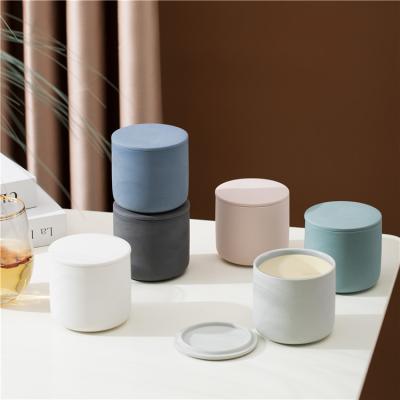 China Cheap wholesale elegant candle matte jar gift article gift clay color nordic home article for sale