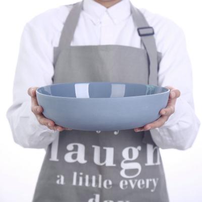 China Viable Wholesale Cheap Prices Large Matte Wedding Used Hotel Restaurant Ceramic Ware Salad Bowl for sale