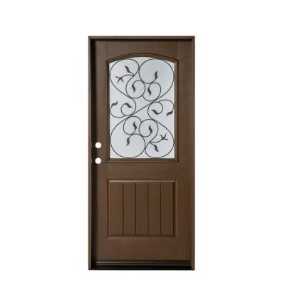 China Modern Fiberglass Door Room Interior Fiberglass Bathroom Shower Wood Door for sale