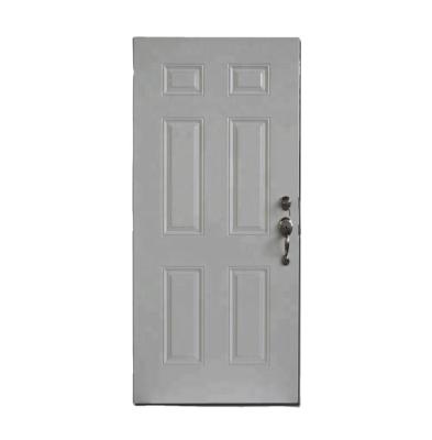 China Fangda Modern Popular Design 6 Panel Steel Door Slab for sale