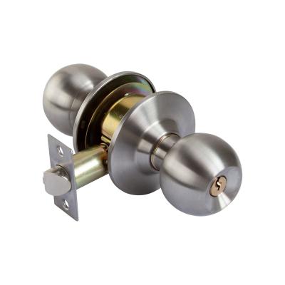 China Cylindrical tubular door lock of entrance ball door button/bedroom/bedroom/bathroom dummy button on the factory 587 passage of intimacy stainless steel for sale