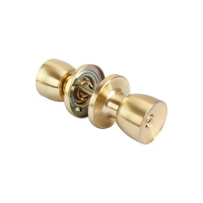 China High Quality ET/BK/PS/Dummy Stainless Steel Knob Entry Privacy Entry Lock Passage Lock 590 Tubular Lock Button Gold Color Tubular Lockset for sale