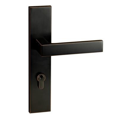 China Family factory supply direct black red zinc alloy wooden door lock body set hardware 5072 mute lock for sale