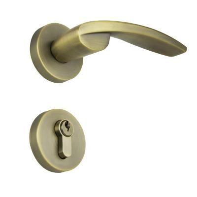 China Easy Installation Door Lock Zinc Alloy Bedroom Door Split Bronze Lock Handle Set Factory Supply Silent Direct Source Green for sale