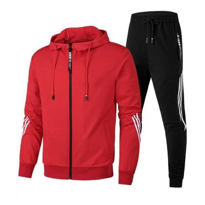 China Hooded Fashion Sportswear Breathable Casual Zipper And Pant Set Men Sweater Two Piece Set for sale