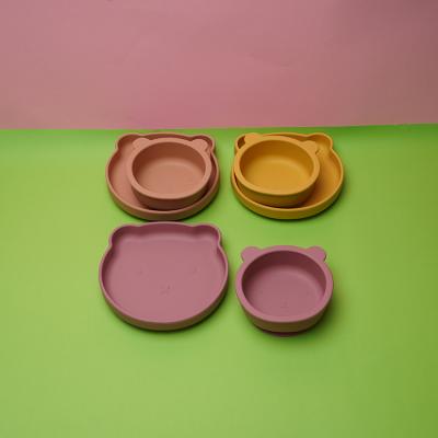 China Amazon BPA Free Casual Hot Selling Baby Silicone Dish With Suction for sale