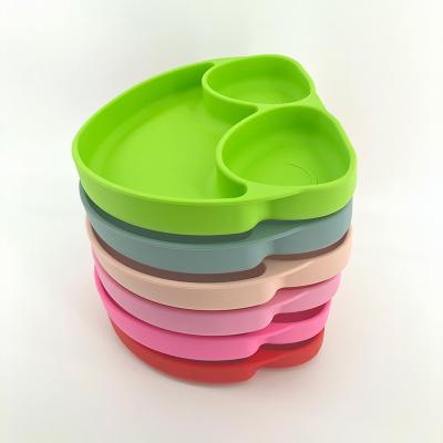 China Contemporary Silicone Baby Dish With Suction Non-Slip Toddlers Food Baby Feeding Dish For Kids for sale