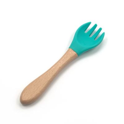 China BPA Free Silicone Baby BPA Free Heat Resistant Fork for sale