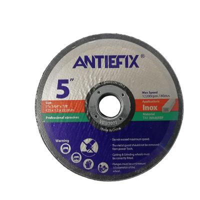 China Antiefix 5 Aluminum High Speed ​​Cutting Wheel 125*1.2*22.2 Mm Inches / Cutting Disc For Inox /stainless Steel for sale