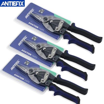 China American 10 Inch Professional CR-V's Type Antiefix Straight/Left/Right Aviation Tin Snip Scissors For Cutting Steel for sale