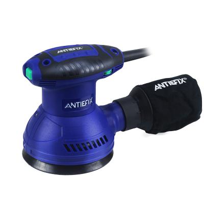 China ANTIEFIX High Quality Comfortable Operation Speed ​​Electric Sander 125mm Palm Palm Variable Random Orbital Sander for sale