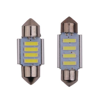 China License plate light canbus led 31/36/39/41mm dome reading 7020 4smd bulb car festoon DC12v lights C5W dome lamps auto interior bulbs for sale