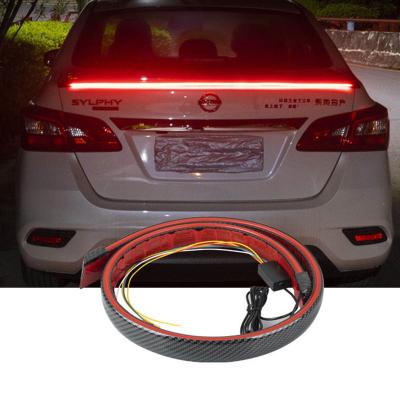 China Automobile Tail DIY 12V Automobile Tail LED Brake Turn Signal Light Bar Car Atmosphere Spoiler Light Decorative Strip for sale