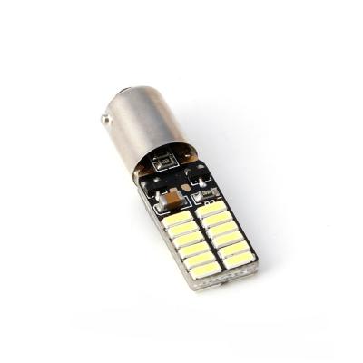 China Manufacturer Aluminum Super Bright BA9S LED 4014 24SMD BA9S W5W LED Canbus NO ERRORS Auto Car Light Bulbs Car Motorcycle Led Bulb for sale