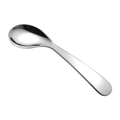 China Durable Material Stainless Steel Handle Design Kids Stainless Steel Large Tableware Baby Feeding Spoon for sale