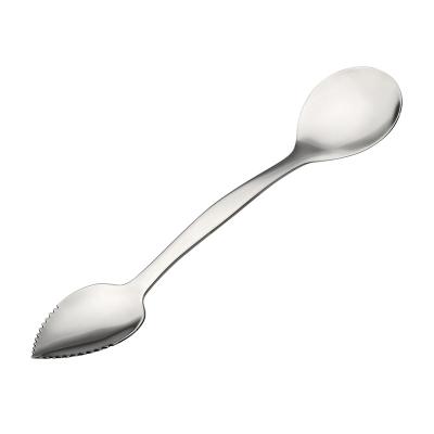 China Viable Straw Eco Mental Two End Original Spoon Stainless Steel Tea Spoon Double Head Wholesale for sale