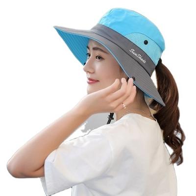 China Breathable Unisex Parent-child Protection Beach UV Sun Hats For Women Kids Children Casual Summer Wide Brim Hat Fishing Sports Running Hat for sale