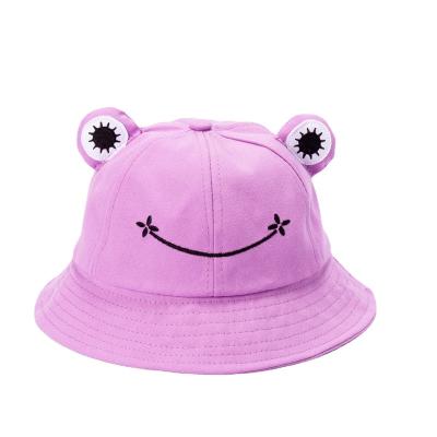 China Manufacturer Wholesale Frog Kids Breathable Bucket Hats Custom Logo Bucket Hat for sale