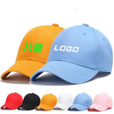 China COMMON Children's Kids Sport Pure Kindergarten Printed Student Customized Baseball Cap Six-piece Colors Cotton Hats Caps for sale