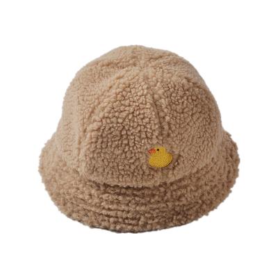 China Fashion\Baby Beanie Winter Children Lamb Wool Kids Bucket Hat White Soft Warm Comfortable\Durable Faux Fur for sale