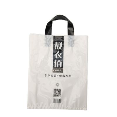 China Transparent Moisture Proof Packaging With Handle Custom Logo Plastic Bag for sale