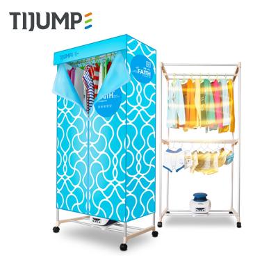 China Large 2 Layers Hotel UV Light Blue Power 15kg PTC Stainless Steel Low Noise Hanging Electric Tijump Heated Clothes Dryer for sale