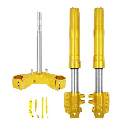 China Double damping adjustment: Compression damping & Salvage Damping CNC Retrofit Scooter 7075 Alu ADJUSTABLE UP SIDE DOWN FRONT FORK ASSEMBLY WITH STEERING T BRACKET (48MM) For YAMAHA NVX Aerox 155 for sale