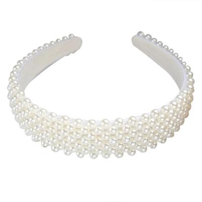 China Charming classic European and American temperament headband style all-match personality trend elegant pearl hair circle hair accessories for sale