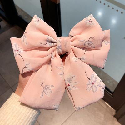 China Japan Bow Knot Clip and Korean Super Fairy Chiffon Celebrity Spring Clip Princess Hair Ornaments Style Central Statistical Institute of Korea Style Big for Women Girls for sale