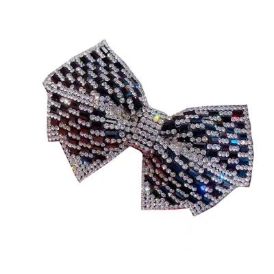 China Factory direct sale Korea style rhinestone bow knot shiny side clip Japan and Korean style resin-made all-match hits clip for sale